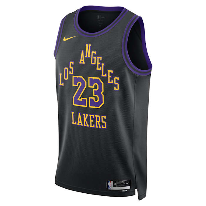 Los Angeles Lakers 2023-24 Lebron James NBA City Edition Nike Swingman Jersey $149.99